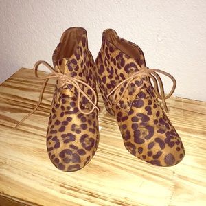 CHEETAH BOOTIE WEDGES